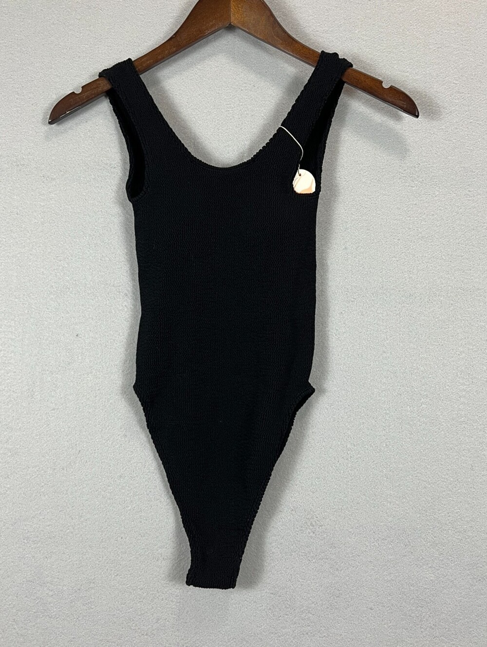 Summer Mae Women’s Black One Piece Swimsuit Crinkle NWT